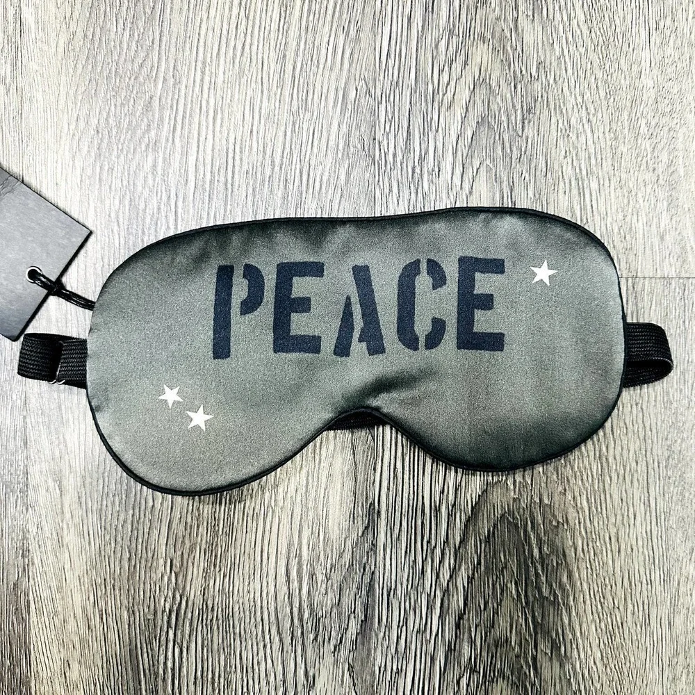 Chaser NWT Peace Time Sleep Mask Blindfold Adjustable Strap Elastic Dark Olive